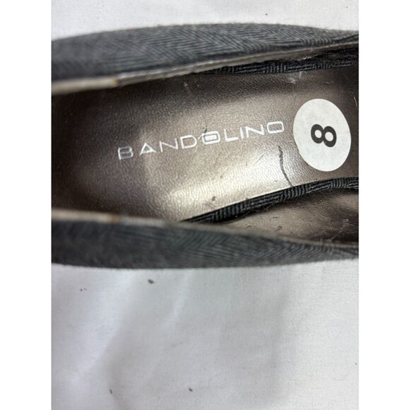 Bandolino Grey Fabric Kitten Heel Pumps Career Office Professional Pointed Toe 8 - Picture 6 of 7